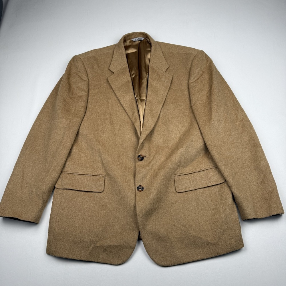 W.H. Belk Blazer Mens 44 Regular Camel Hair Tan Sport Coat Two Button Classic
